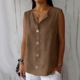 thumbnail image 2 of TAGOLD Womens Round-Neck Tank Top Solid Color Neck Loose Casual Summer Tank Top, 2 of 5