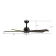 thumbnail image 4 of SMAAIR 60" Indoor Large Ceiling Fan with Remote and Dimmable LED Light, 4 of 8