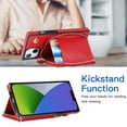 thumbnail image 4 of Dteck iPhone 14 Wallet Case with Credit Card Holder Crossbody Strap Handbag RFID Blocking Wallet Zipper Purse Leather Case for Apple iPhone 14 6.1 inch 2022, Red, 4 of 9