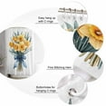 thumbnail image 5 of 72x78 Inch Shower Curtain Spring Floral Bathroom Decor Waterproof Fabric Bathtub Bath Curtains Decorative Yellow Botanical Blossom Motif Extra Long Shower Curtain Set with Hooks, 5 of 6