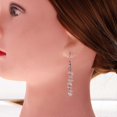 thumbnail image 3 of Pendientes colgantes Yashi de piedra preciosa cristal rosa, 3 of 4
