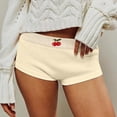 thumbnail image 2 of Shorts for Women Summer Striped Knitted Low Waist Color Block Strechy Going Micro Loungewear Flowy Shorts S-XL, 2 of 8