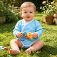 thumbnail image 2 of BLVB Unisex Baby Clothes Long Sleeve Side-Snap Kimono Bodysuits Cotton Rompers Jumpsuits for Newborn Infant Boys Girls(Blue,9-18 Months), 2 of 9