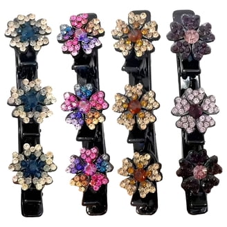 PATOPS 2Pcs Rhinestone Barrette Bride Hair Pin Crystal Hair 