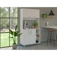 thumbnail image 3 of Malta Kitchen Pantry Double Door Cabinet, Four Legs, Three Shelves, 3 of 8