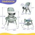thumbnail image 5 of Tolead 15-in-1 Baby Highchair & Activity Center, 15-in-1 Convertible High Chair with Green, 5 of 7