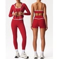 thumbnail image 2 of PISONIC Workout Sets for Women 2 Piece Color Block Sports Bra High Waist Shorts Gym Yoga Pilates Outfits, 2 of 8