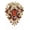Brown, variant on Vintage Austrian Crystal Rhinestone Leaf Shape Big Large Brooch Pin For Women Golden Tone