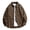 Brown, variant on Men's 100% Cotton Oversized Button Down Shacket, Long Sleeve Work Shirt Jacket with Dual Chest Pockets, Casual Loose Fit Shirts for Men M‑4XL