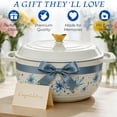 thumbnail image 5 of Ktaxon 5QT Enameled Cast Iron Dutch Oven with Upgraded Textured Handles, Floral Design, Induction & Oven Safe to 500°F, 5 of 12