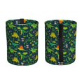 thumbnail image 2 of Kdxio Dinosaurs and Tropical Leaves and Flowers Car Trash Can Garbage Car Accessories Trash Can Car Waste Bin for for Driver and Passenger Any Vehicle, 2 of 7