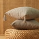 thumbnail image 2 of Funda de almohada de lino japonés,funda de cojín con borla,funda de almohada decorativa suave con cremallera para sofá,cama,sala de estar y decoración del hogar., 2 of 6