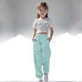 thumbnail image 3 of 3-14 Years Child Sweatpants, Kids Unisex Sports Sweatpants Drawstring Plain Jogger Pants for Boys or Girls Long Training Casual Pants, 3 of 6