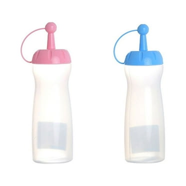 2pcs Reusable Plastic Squeeze Bottle Portable Condiment Dispenser Salad Sauce Ketchup Honey Containers for Luncheon Kitchen Picnics (Assorted Color)