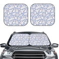 thumbnail image 2 of Xecao Rabbit And Floral for Foldable Car Sun Shades (2-Pack) offer sun protection with an easy-fold design for convenient windshield shading., 2 of 7