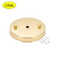 thumbnail image 1 of Kit de cubierta de lámpara colgante Uxcell de 120mm 4.7 pulgadas, placa de techo DIY, oro champán, paquete de 3, 1 of 5
