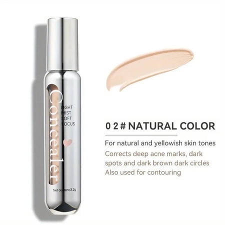 Liquid Eye Concealer Stick, Long Lasting 24 Hours Full Coverage Natural Finish Lightweight Contouring Concealer, Long Lasting Hydrating Concealer For Dark Circles Under Eye Skin ( 3.2 0.11 Oz )