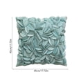 thumbnail image 3 of Textured Floral Throw Pillow Handmade Petal Flower Cushion, Light Teal Decor Pillow Sofa Bedroom Coastal Farmhouse Accent, Multiple Styles Soft Plush Decorative Home Accent Cushion Gift Indoor Use(E), 3 of 5