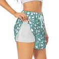 thumbnail image 3 of Lsque Cartoon Funny Goose Printed Women's Running Shorts with Liner Pockets,Elastic Quick Dry Workout Athletic Gym Yoga Shorts,Womens High Waist Shorts-Small, 3 of 9