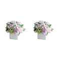 thumbnail image 3 of Matsuzay Florero De Cerámica Con Flores De Peonía Falsas - Bajo Mantenimiento Artesanía Exquisita Decoración Del Hogar Hortensia Púrpura Púrpura 2piezas, 3 of 6