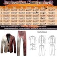 thumbnail image 3 of Wyzesi Compression Shorts Suit Men Inseam Men Long Sleeved Coat and Pants Two Piece Suit with Printed Buttons and Pockets for A Holiday Party Event Workout Shorts Suit Men No Scrunch, 3 of 6