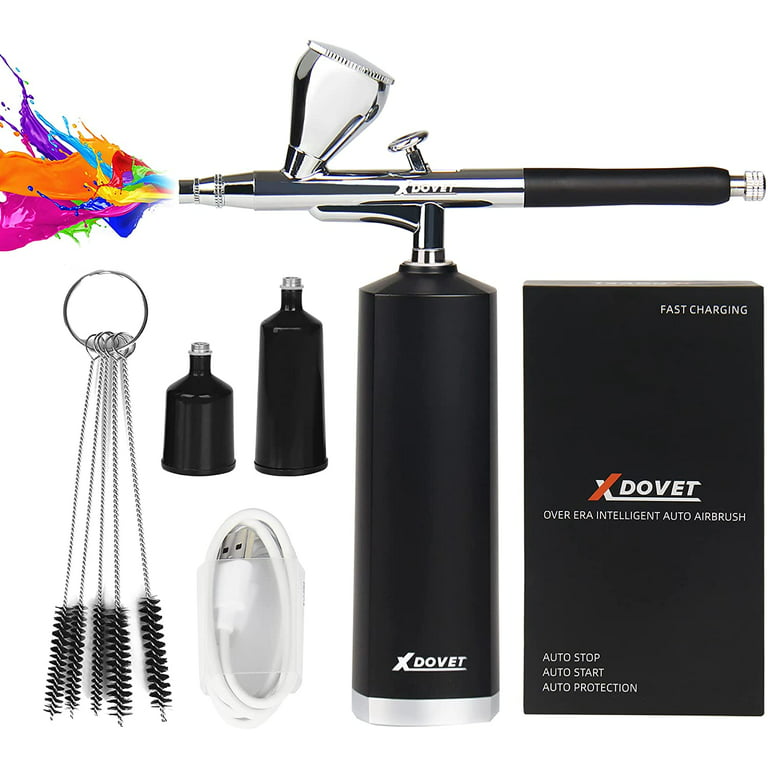 Cordless Airbrush Kit Upgraded Rechargeable Airbrush Compressor 30 PSI for Art Painting, Cake Airbrush Decorating, Crafts, Model Painting, Air Brush