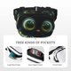 thumbnail image 5 of Fotbe Cute Big-Eyed Black Cat Cangurera Cuadrada con Estampado de Doble Capa, Bolsa de Cintura Ajustable Mini para Hombres y Mujeres, 5 of 9