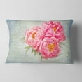 thumbnail image 2 of Designart Pink Peony Flowers in White Vase - Floral Throw Pillow - 12x20, 2 of 5