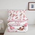 thumbnail image 5 of meiyoeat Western Cowgirls Boots King Size Comforter Sets For Girls,Pink Coquette Bow Comforters King Size For Kids,Pink Reversible,3 Pieces, 5 of 7