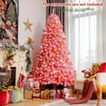 thumbnail image 2 of Costway 7.5ft Snow Flocked Hinged Artificial Christmas Tree w/ Metal Stand Pink, 2 of 10