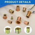 thumbnail image 4 of 60Pcs M6 x 15mm Rivet Nut Carbon Steel Rivet Nut Tool Hardware Nuts Zinc-Plate, 4 of 6