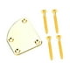 thumbnail image 1 of Naiovety Placa de cuello de guitarra eléctrica de 4 agujeros, instrumento de cuerda de montaje, placa de reparación, accesorio de Accesorios para instrumentos musicales Oro, 1 of 6