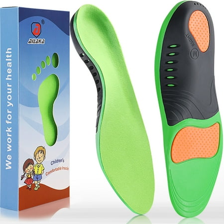 

Ailaka Kid High Arch Support Shoe Insoles Inserts for Flat Feet - Orthotic Insoles High Arch for Arch Pain Plantar Fasciitis Relief Insoles