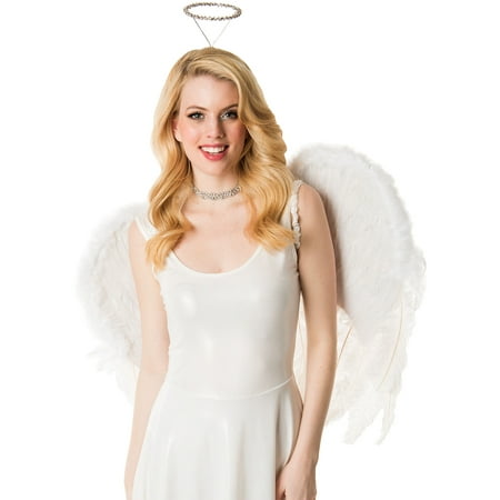 Papillion Accessories Angel Halloween Costume Accessory Kit for Women, 2 Pieces, by M&J