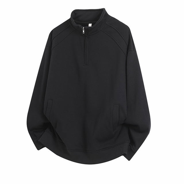 pstuiky Camisas casuales de manga larga para hombre, Sudadera deportiva de manga larga con bolsillo y color liso para hombre tops de invierno para hombre m