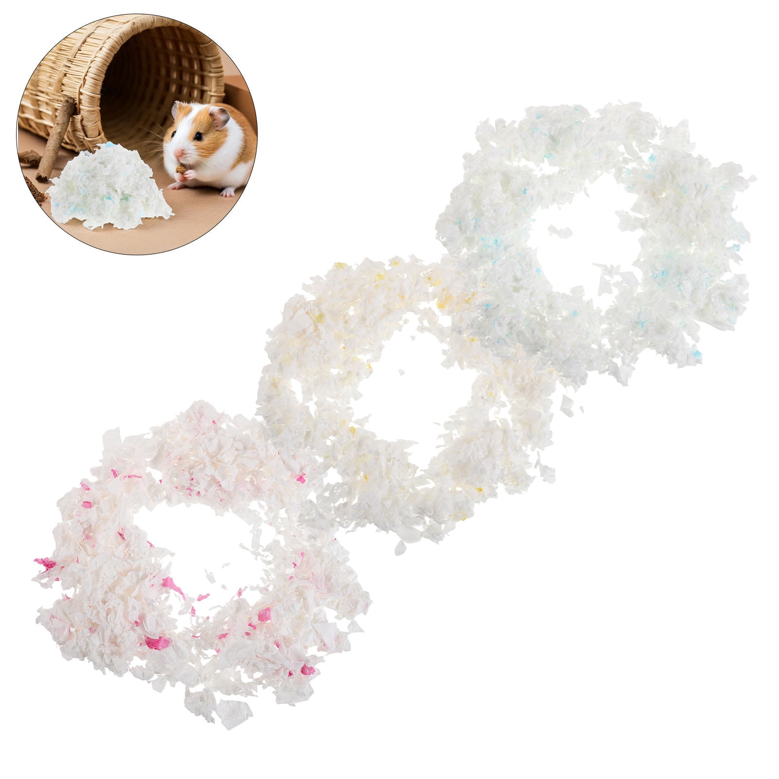 IMIKEYA Soft Hamster Bedding Made from Wood Pulp for Enhanced Comfort and Moisture Absorption