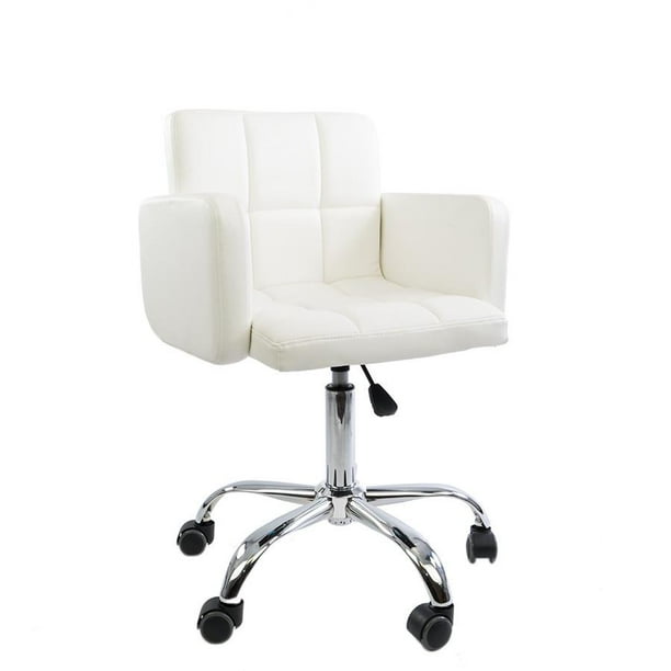 Amanda Square Quilted Vanity Chair Com Amanda Square Quilted Vanity Chair, White Chair For Vanity