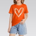 thumbnail image 6 of YunPes Cute Heart Print Shirt Casual Loose Fit Short Sleeve Summer Streetwear Sports Top Valentine's Day Basic Toddler Undershirt, 6 of 8