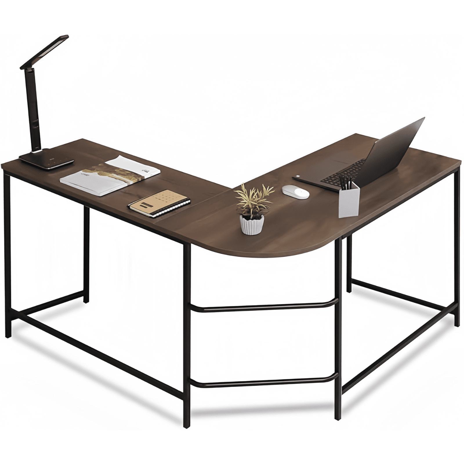 Homy Casa L-Shaped Writing Desk, Corner Computer Table for Home Office, Dorm, or Study Room