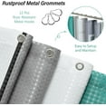 thumbnail image 2 of Turquoise Geometric Shower Curtain 72 Inches Long Teal Shower Curtains for Bathroom Aqua Ocean Beach Cute Shower Curtain for Girls Womens, Water Repellent Cloth Shower Curtain Set with 12 Metal Hooks, 2 of 6