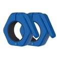 thumbnail image 3 of 2 clips de barra para levantamiento y entrenamiento de fuerza, clips de cuello con bloqueo azul, 3 of 8