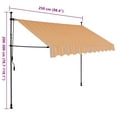 thumbnail image 2 of vidaXL Retractable Awning with Hand Crank and LEDs Sunshade Patio Shelter, 2 of 7