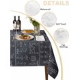 thumbnail image 5 of Mathematics Formulas Rectangle Tablecloth, Blackboard with Math Numerical Geometric Waterproof & StainResistant Tablecloth, Washable Oil-proof Table Cover for Dining/Party/Wedding/Buffet 54x108 In, 5 of 9