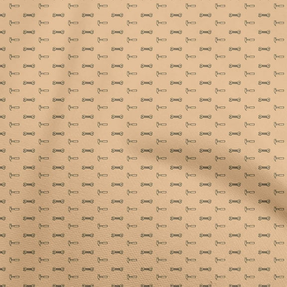 oneOone Cotton Flex Light Peach Fabric Retro Tools Quilting Supplies Print Sewing Fabric By The Yard 40 Inch Wide