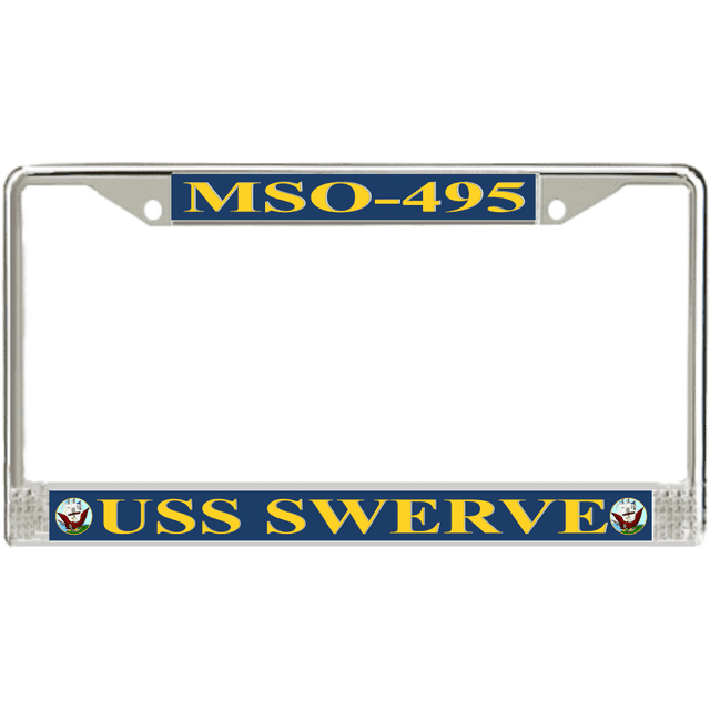 USS Swerve MSO-495 License Plate Frame