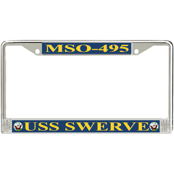USS Swerve MSO-495 License Plate Frame