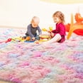 thumbnail image 5 of Kentaly Fluffy Soft Area Rug, Plush Rugs for Girls Bedroom,Shaggy Rugs for Kids Playroom, Kawaii Princess Rug, Fuzzy Rugs for Nursery Baby Toddler(5'x8' Pink-Rectangle), 5 of 10