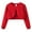 Red, variant on Ruyang Girls Cropped Cardigan Sweaters Cute Knit Sweater Kids Long Sleeve Ruffle Trim One Button Shawl Warm Trendy Coat