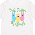 thumbnail image 4 of Inktastic Funny Easter Just Chillin' with My Peeps Boys or Girls Long Sleeve Toddler T-Shirt, 4 of 5