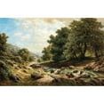 thumbnail image 2 of Gottfried Seelos 24x17 Gold Ornate Framed and Double Matted Museum Art Print Titled - Southern Idyll (1877), 2 of 4